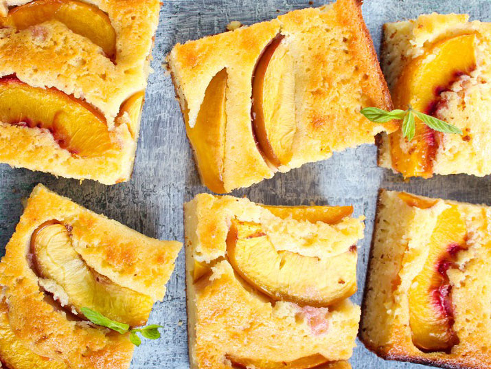 Nectarine Polenta Cake