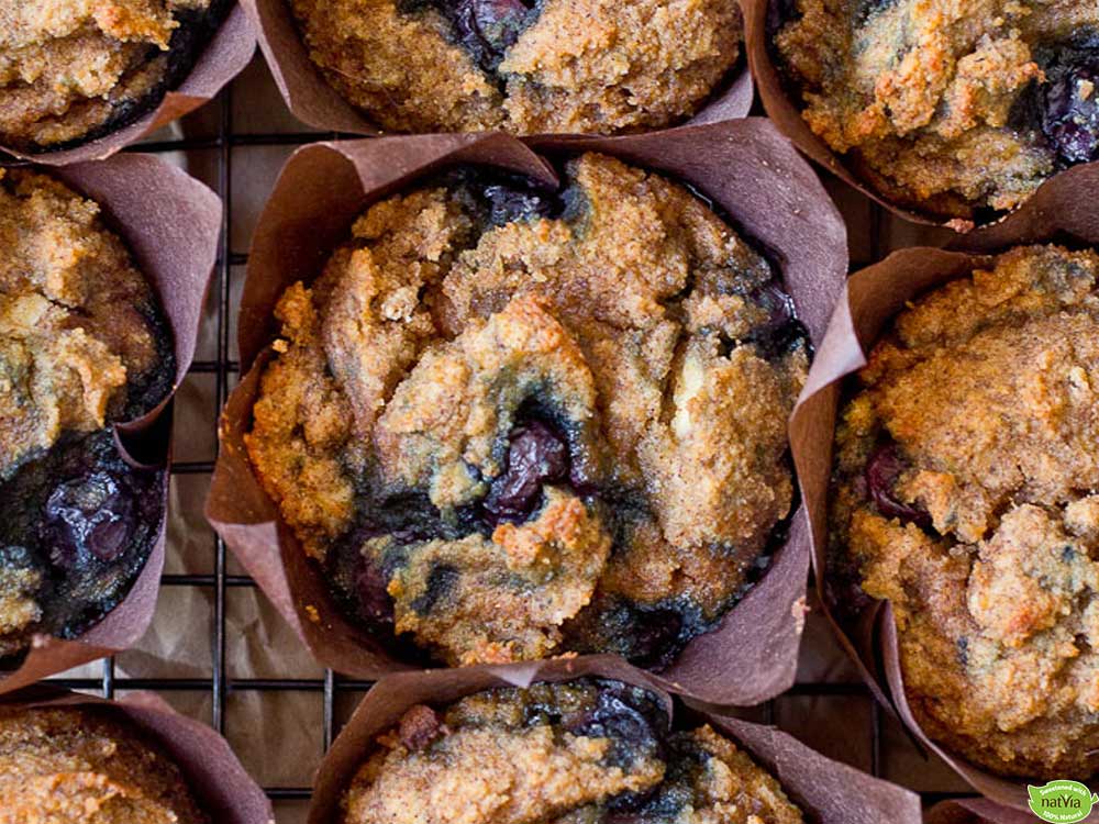 PALEO BANANA BLUEBERRY MUFFINS