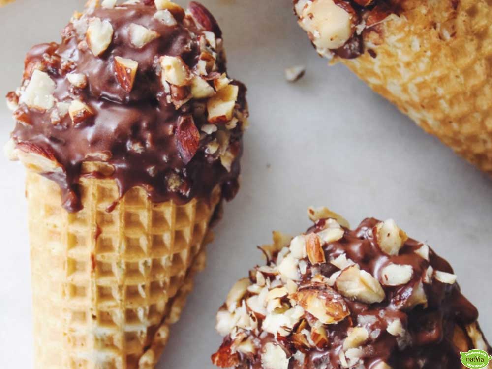 SUGAR FREE VEGAN ICE CREAM CHOCOLATE HAZELNUT CAKE POPS