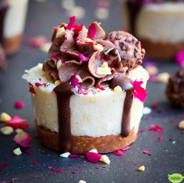 Peanut and Coconut Bounty Cheesecakes