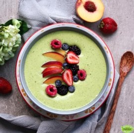 Peach Mango Matcha Smoothie Bowl