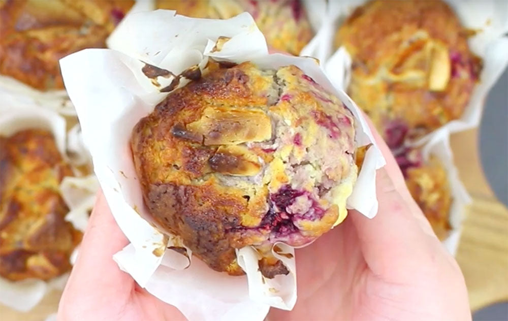 Raspberry white chocolate muffins