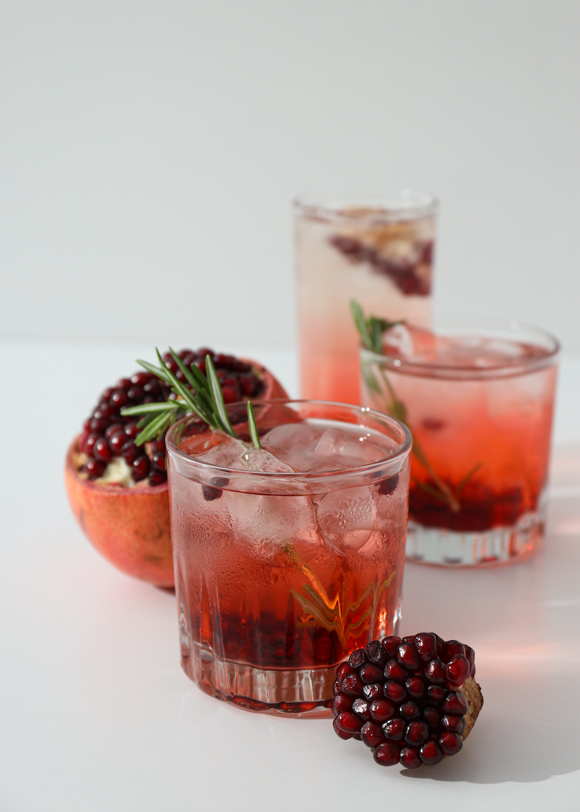 Pomegranate Herb Citrus Mocktail