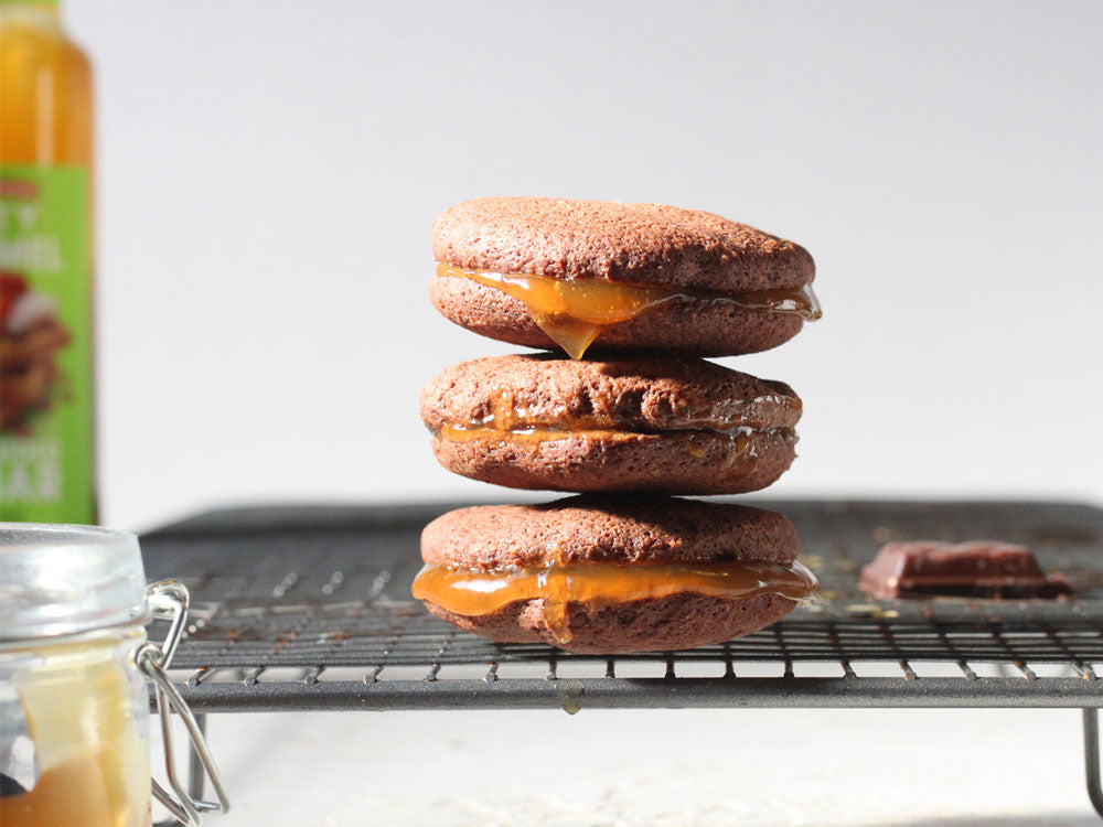 Salted Caramel Dark Chocolate Brownie Cookies
