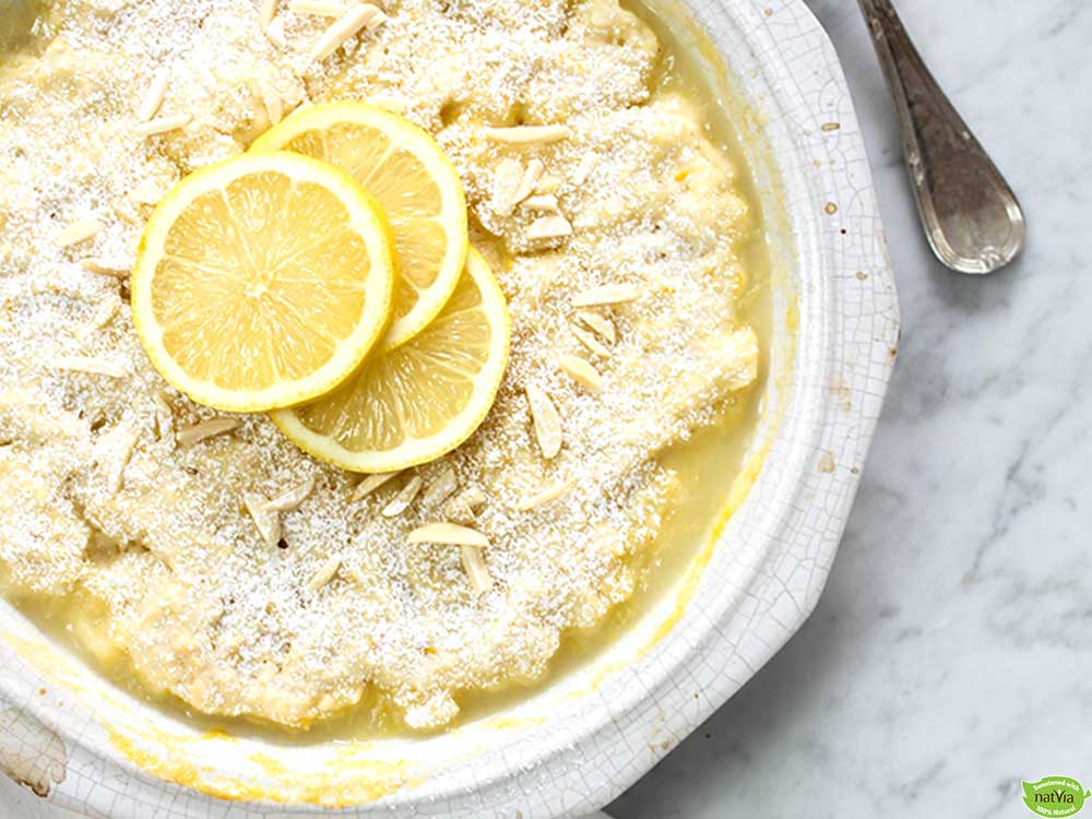 VEGAN LEMON SELF SAUCING PUDDING