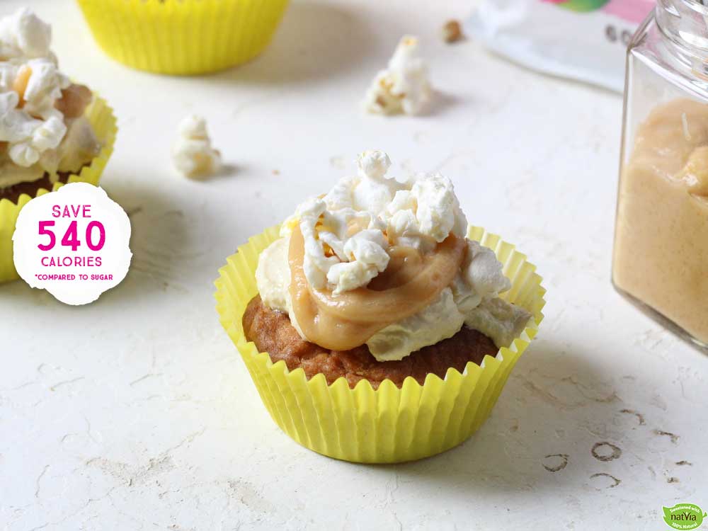 Vegan Caramel Popcorn Cupcakes
