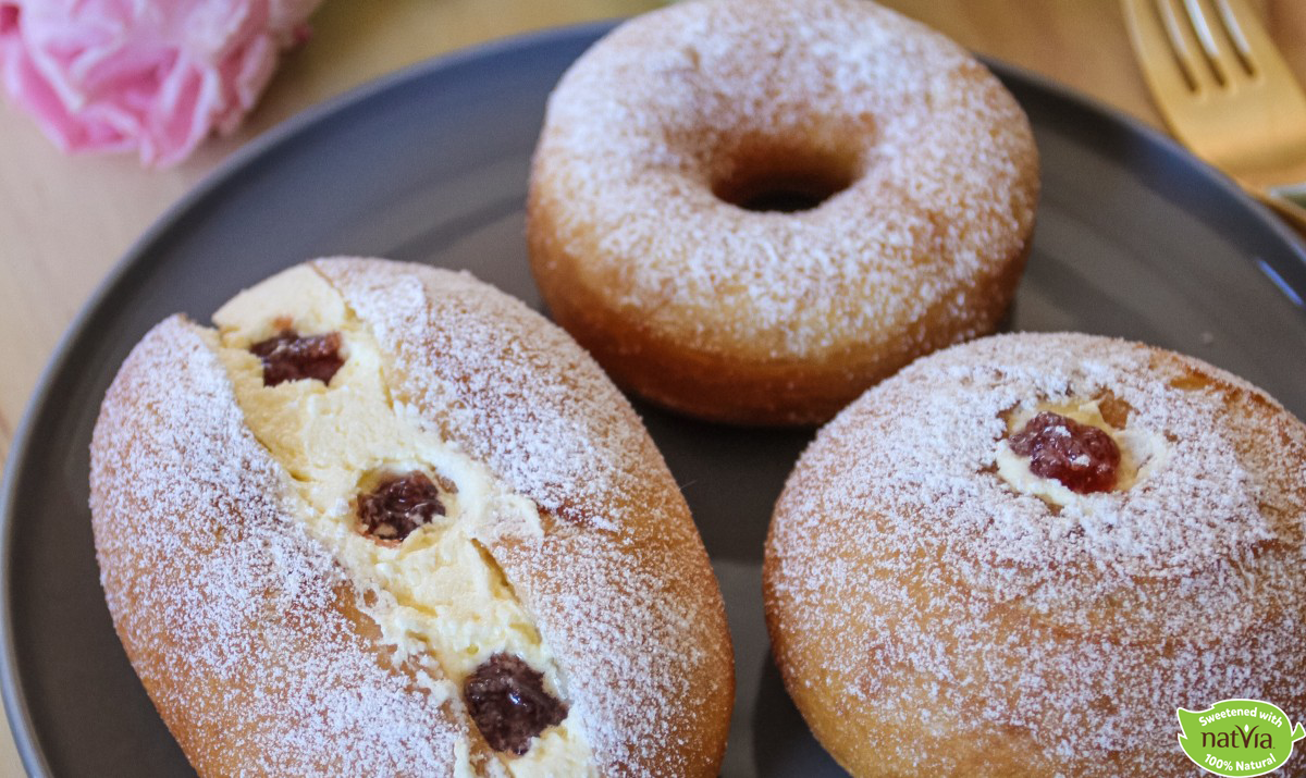 Vegan Donuts with Mock Cream Filling