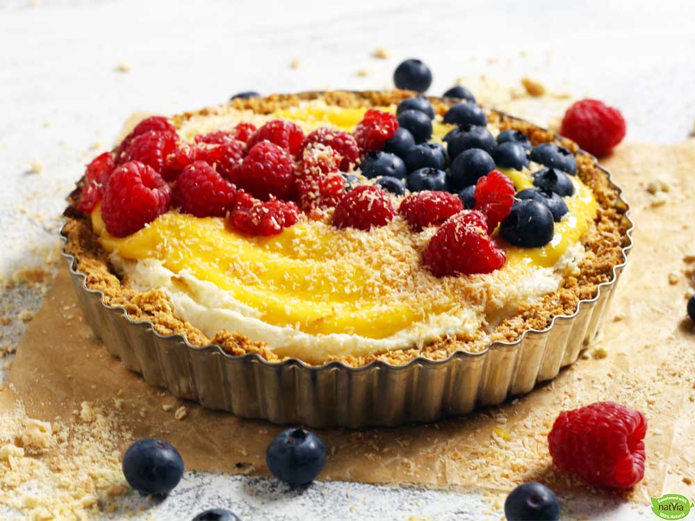 Mango & Berry Cheese Tart