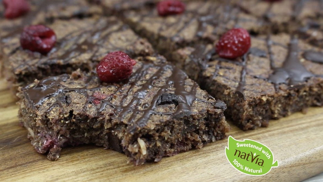 Choc Raspberry Quinoa Slice