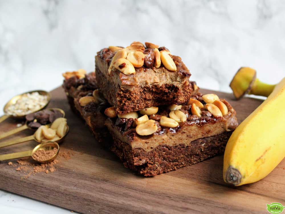 Banana, Peanut & Choc Chip Bars