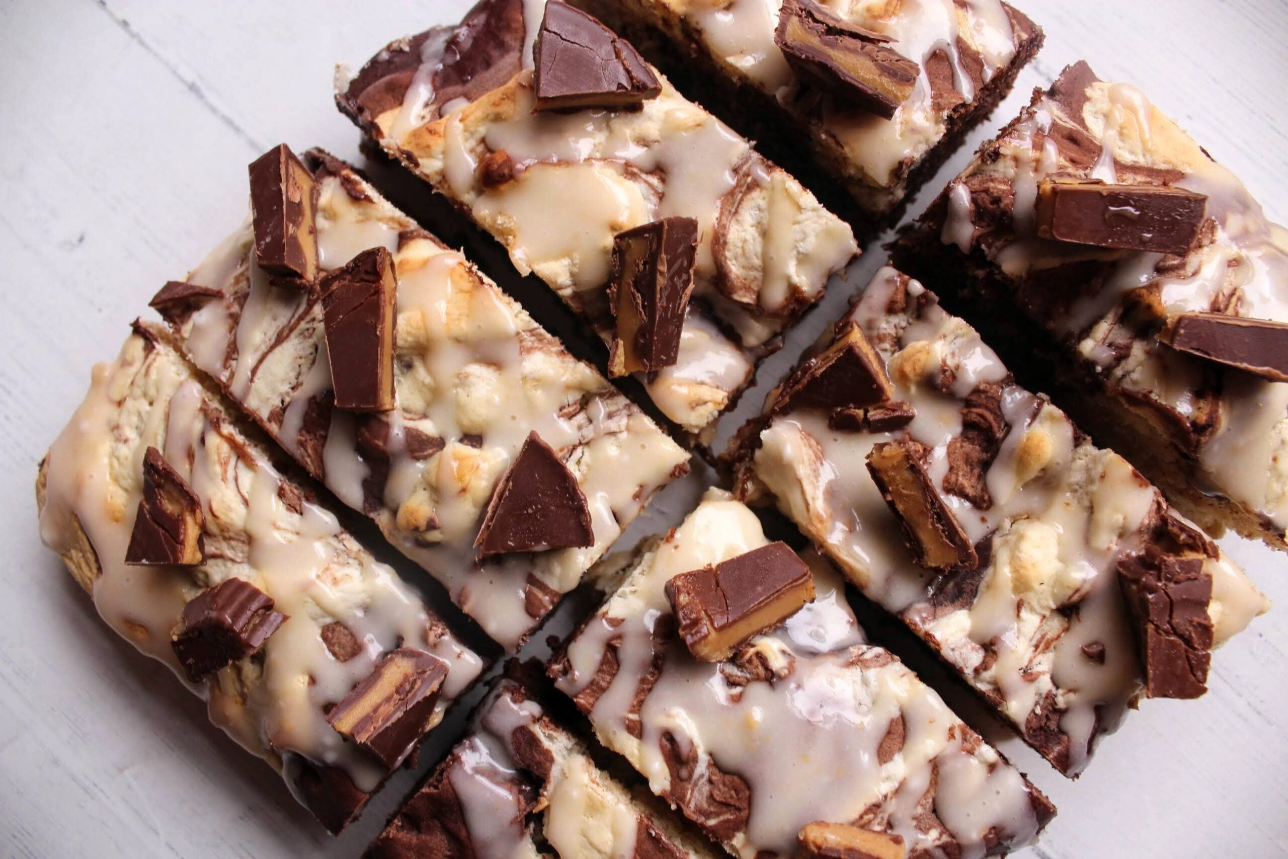 BANANA, PEANUT BUTTER & CHOCOLATE SWIRL BROWNIES