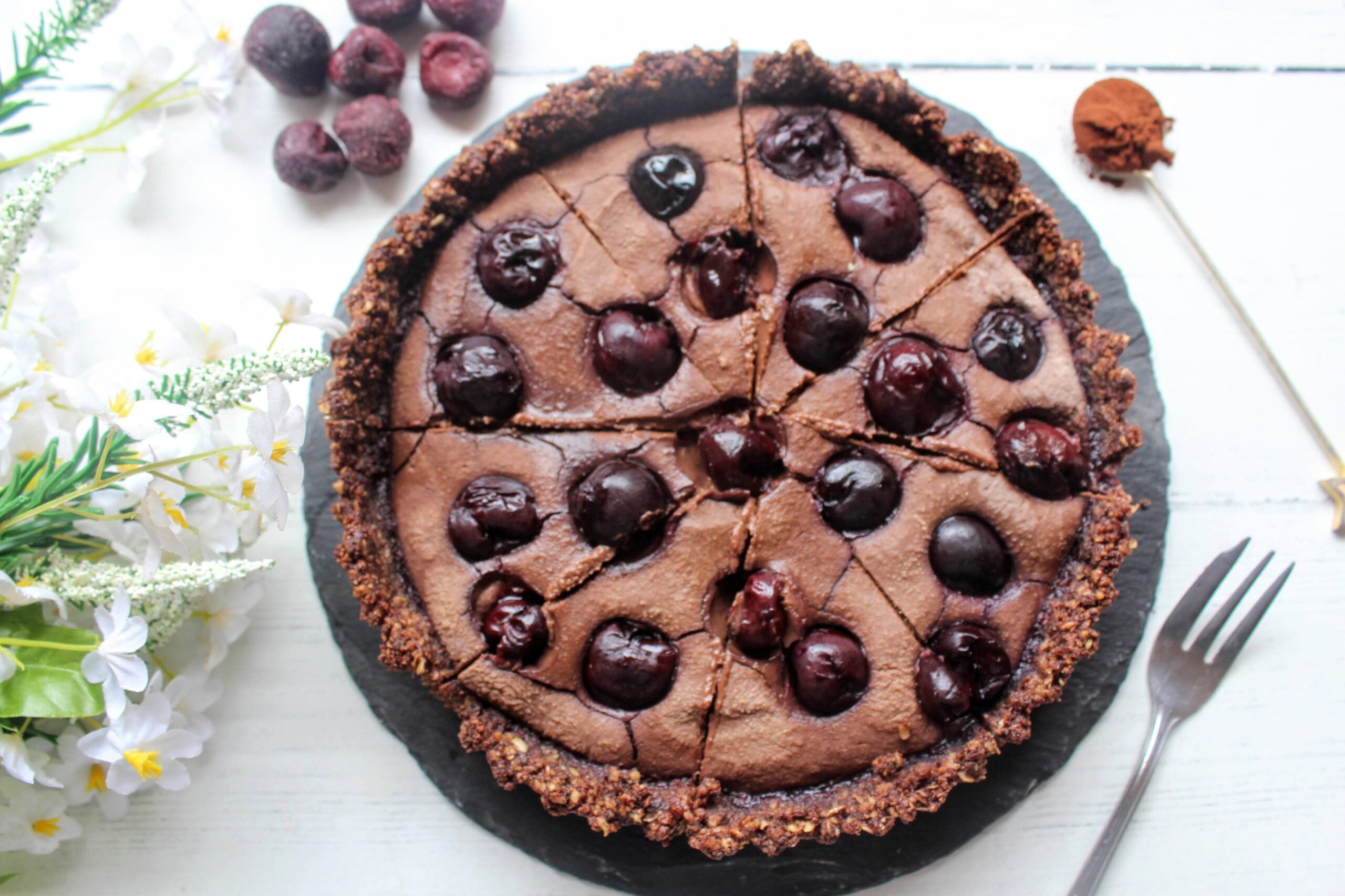 Double Chocolate Cherry Tart