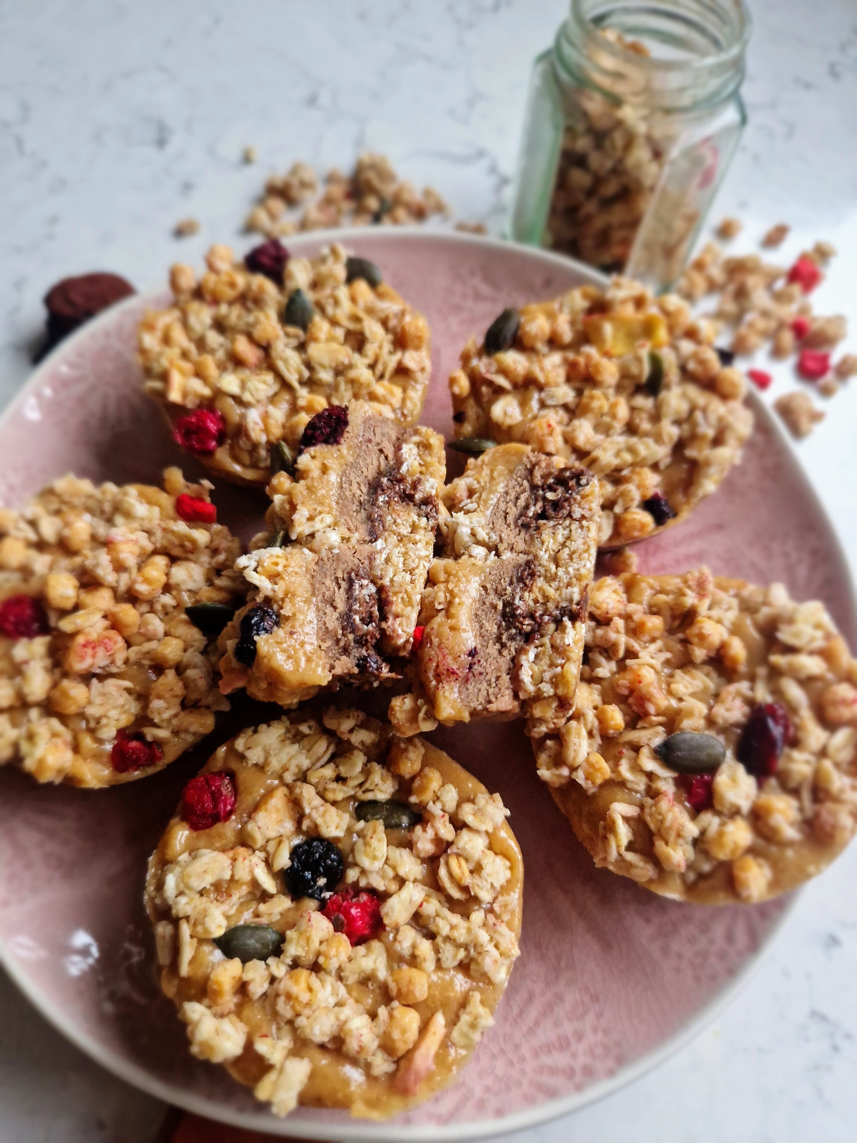 Peanut Butter Chocolate Granola Cups