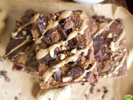 Vegan Chocolate and Peanut Butter Brownies