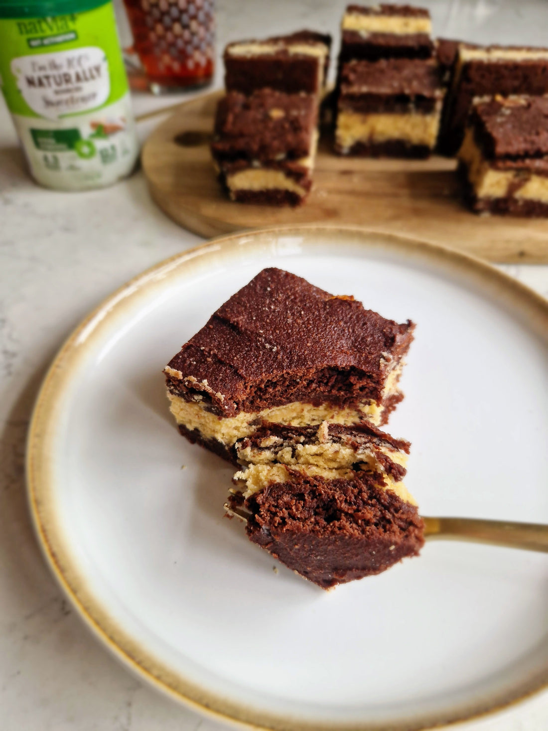 Cookie Dough Stuffed Brownies