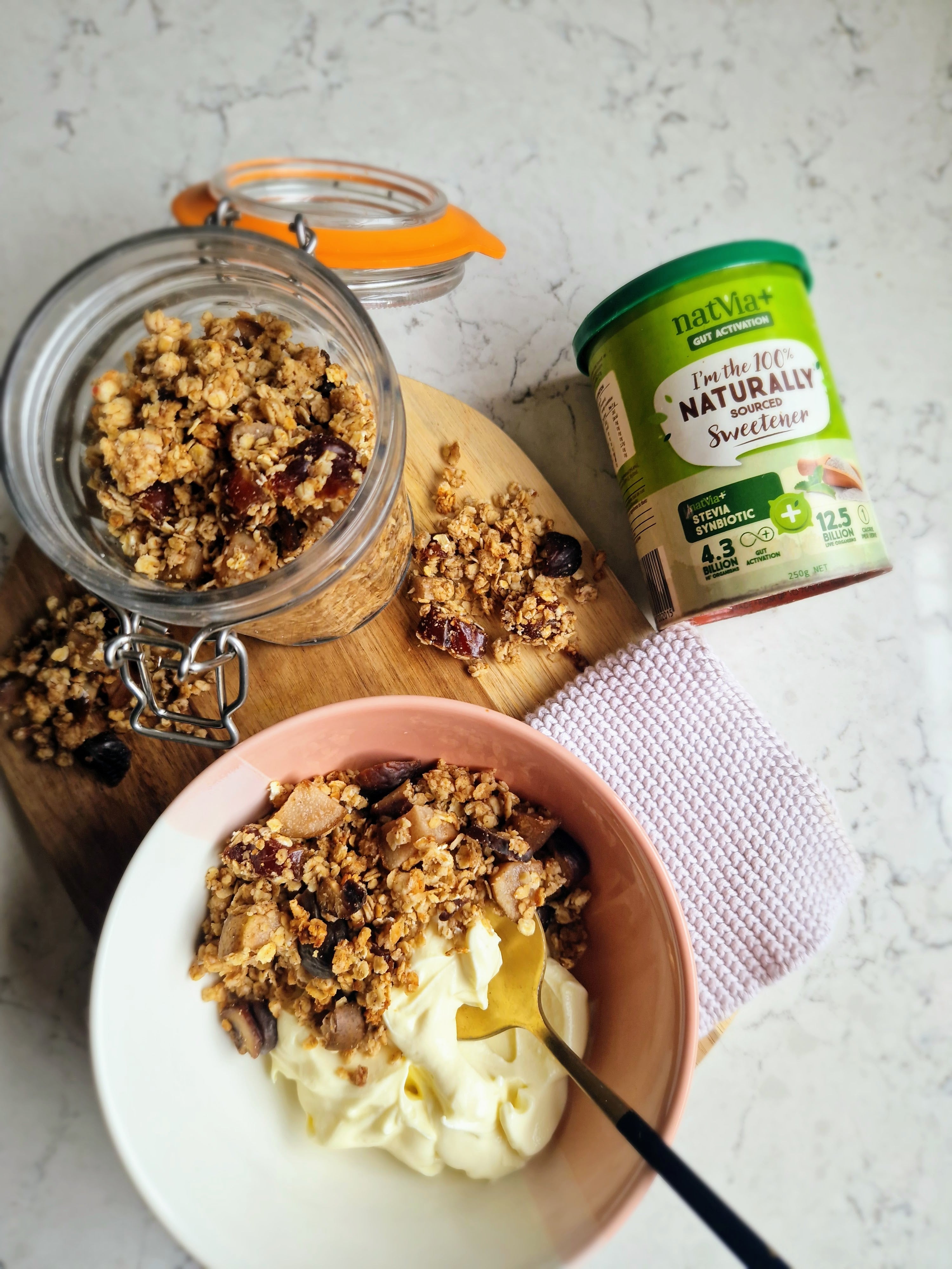 Pear, Chestnut, and Date Granola
