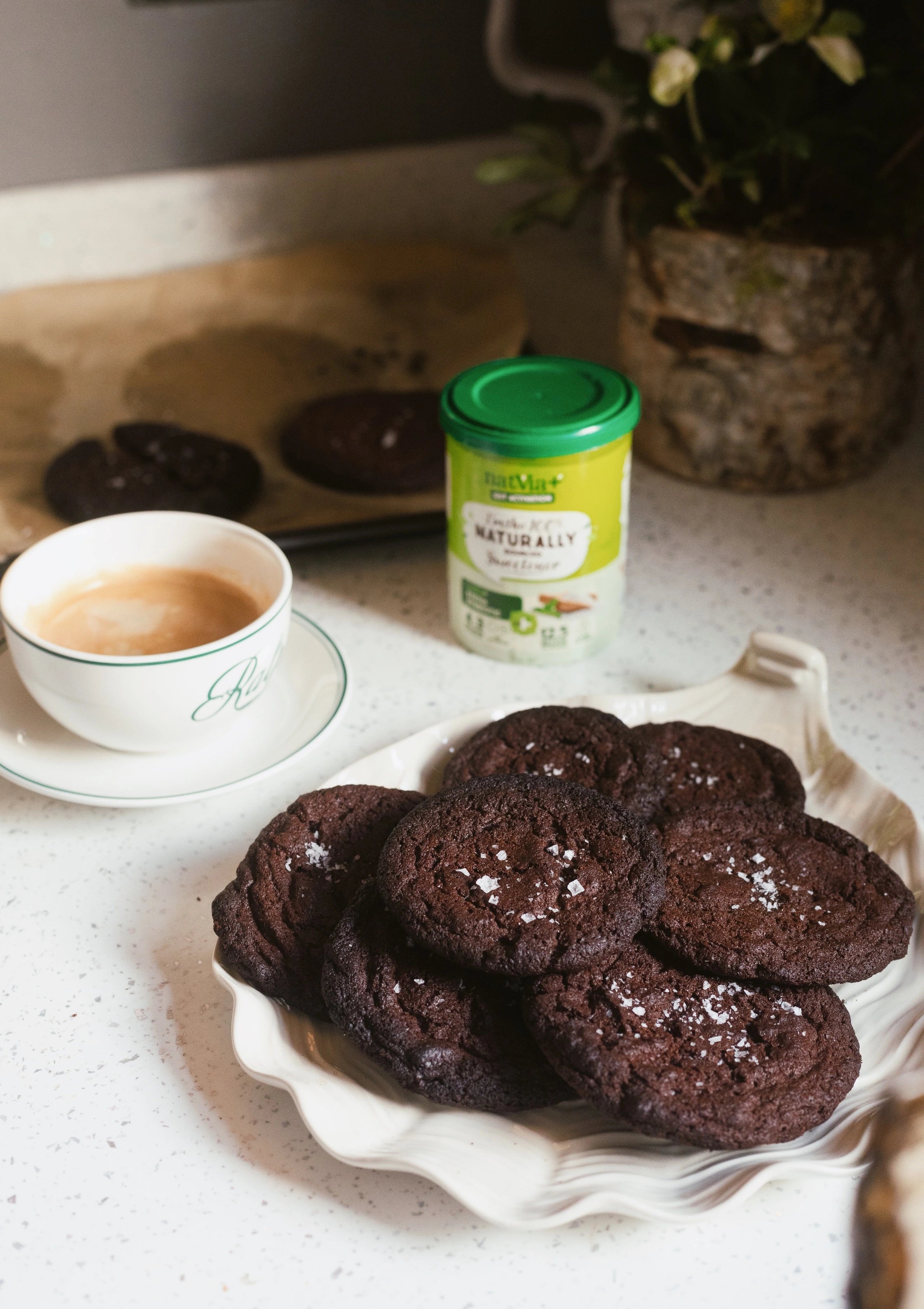 Sea Salt Double Chocolate Chip Cookies