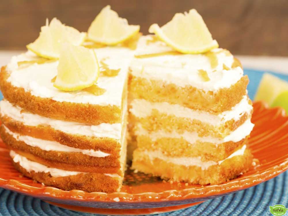 SUGAR FREE LEMON LAYER CAKE