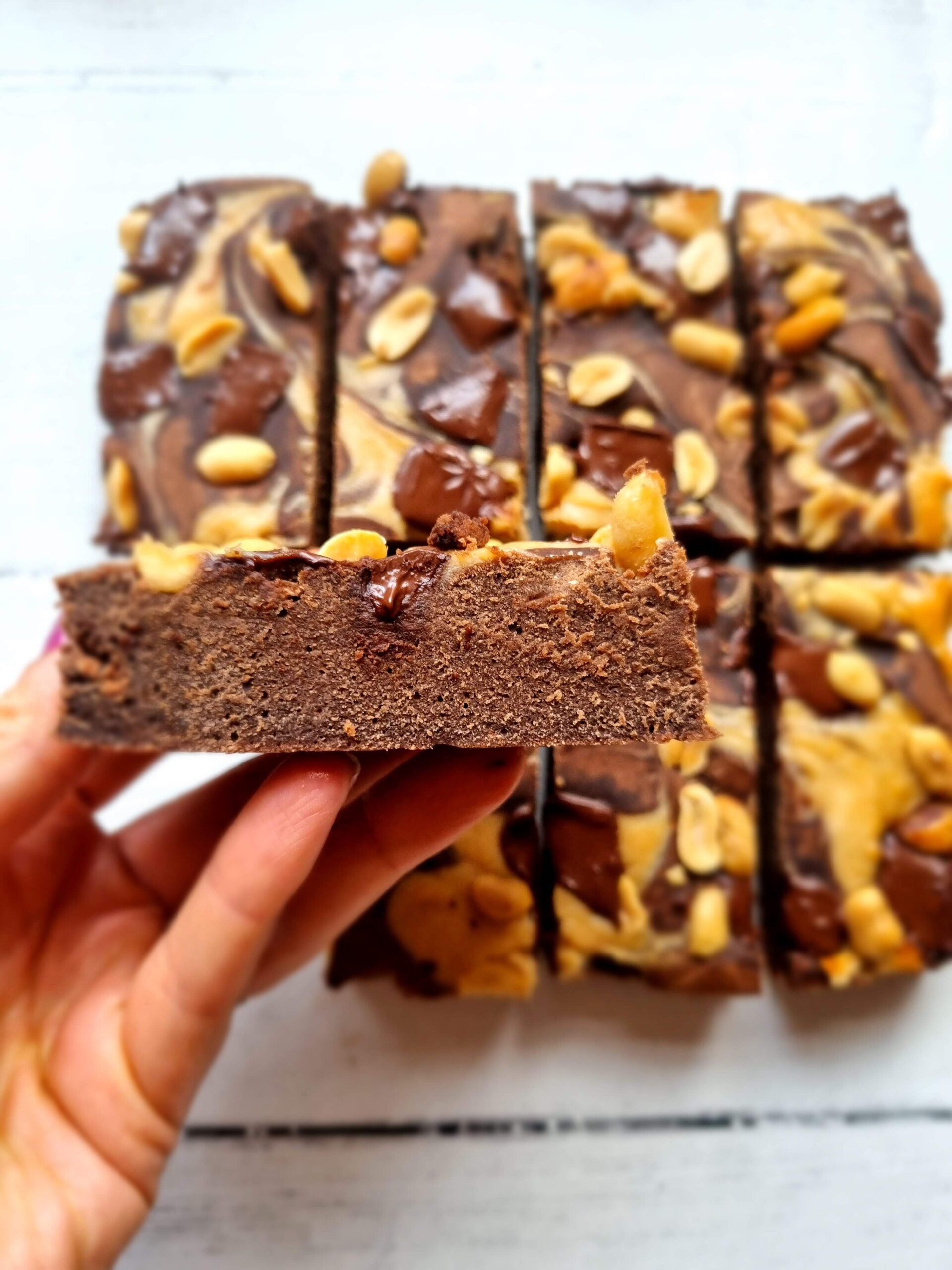 CHOCOLATE PEANUT BUTTER SWIRL BROWNIES