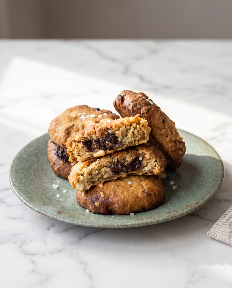Pistachio & Hazelnut Spread Levain Cookies