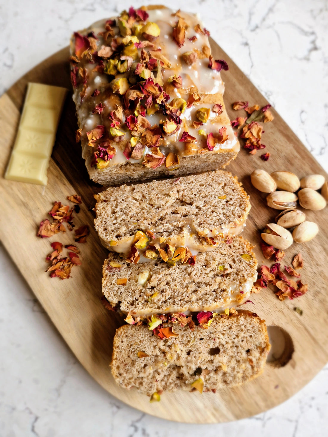 Pistachio, White Chocolate & Banana Loaf