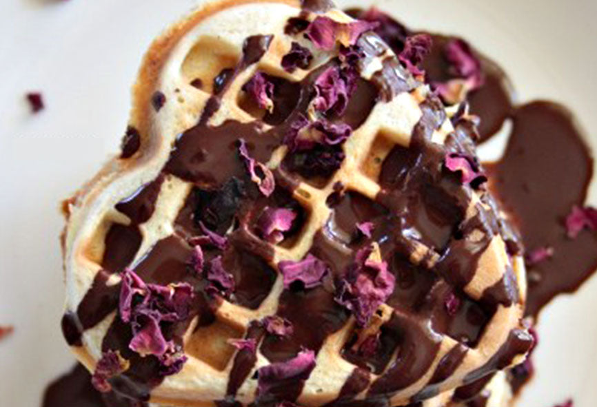 Chocolate Rose Waffles