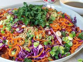 ASIAN CARROT SALAD WITH SWEET TAMARI SESAME DRESSING