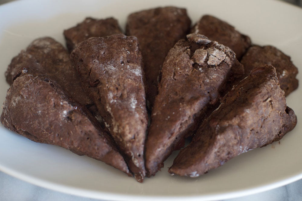 Rustic Sugar Free Double Chocolate Scones