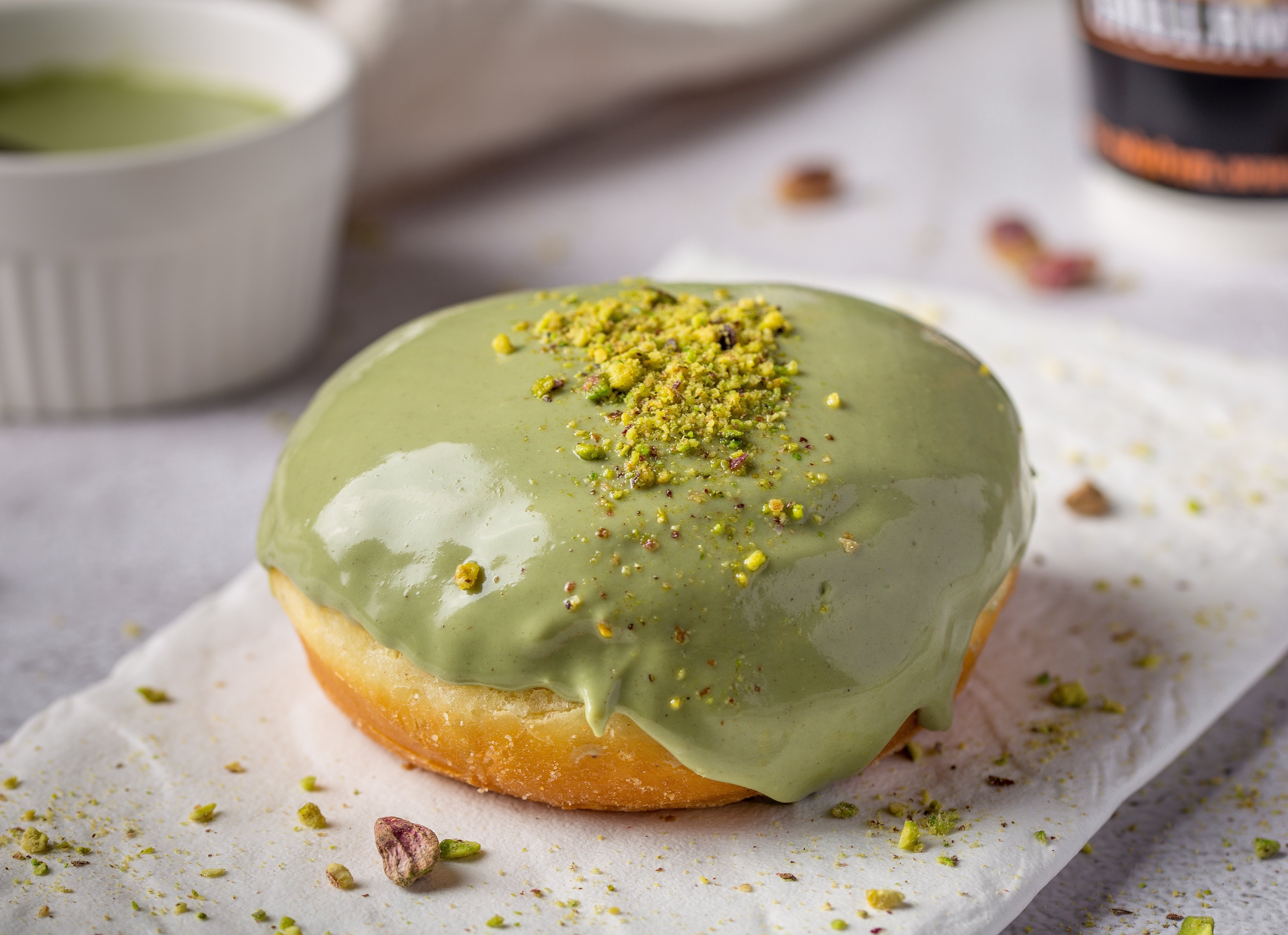 Healthy Matcha Protein Doughnuts