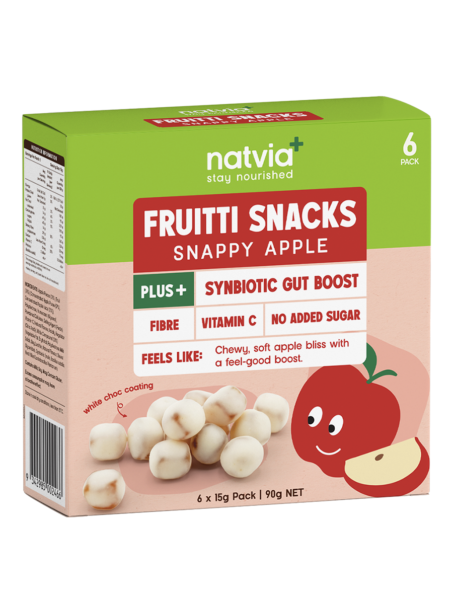 Natvia Fruitti Snacks Snappy Apple 6 pack | 90g
