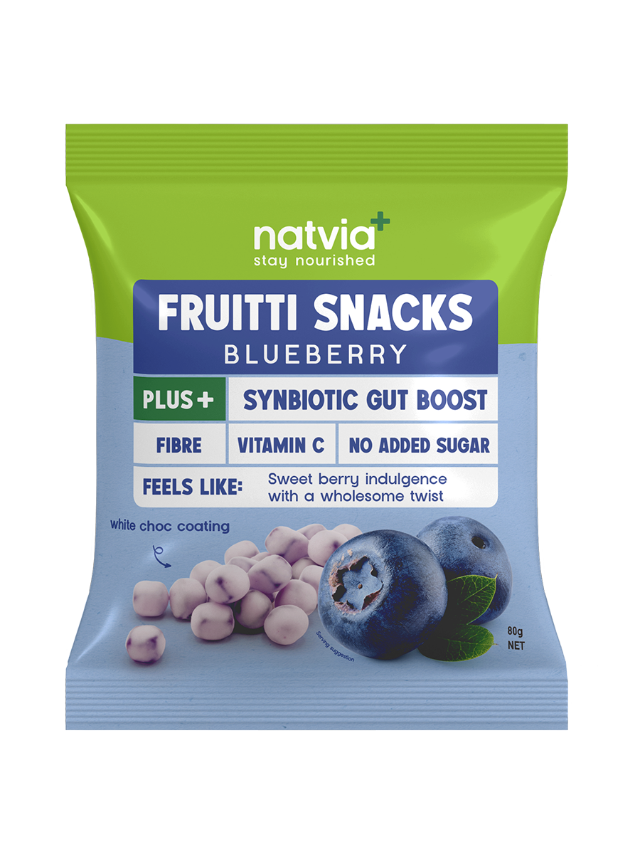 Natvia Fruitti Snacks Blueberry 80g