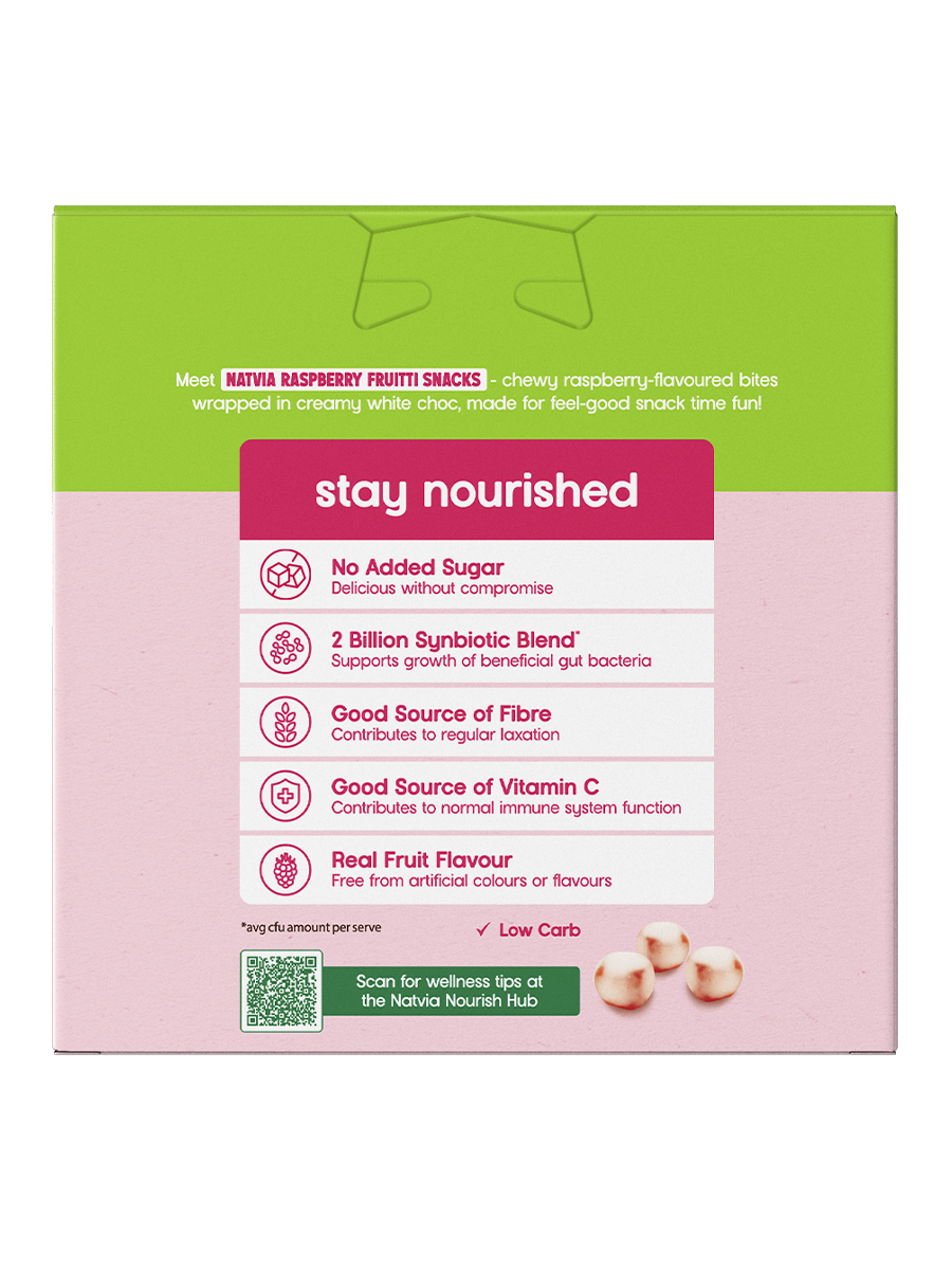 Natvia Fruitti Snacks Raspberry Razzle 6 pack | 90g