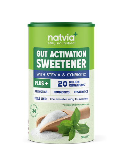Natvia Gut Activation Sweetener Stevia Canister 300g
