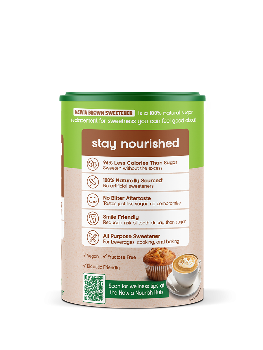 Natvia Natural Brown Sweetener Canister 250g