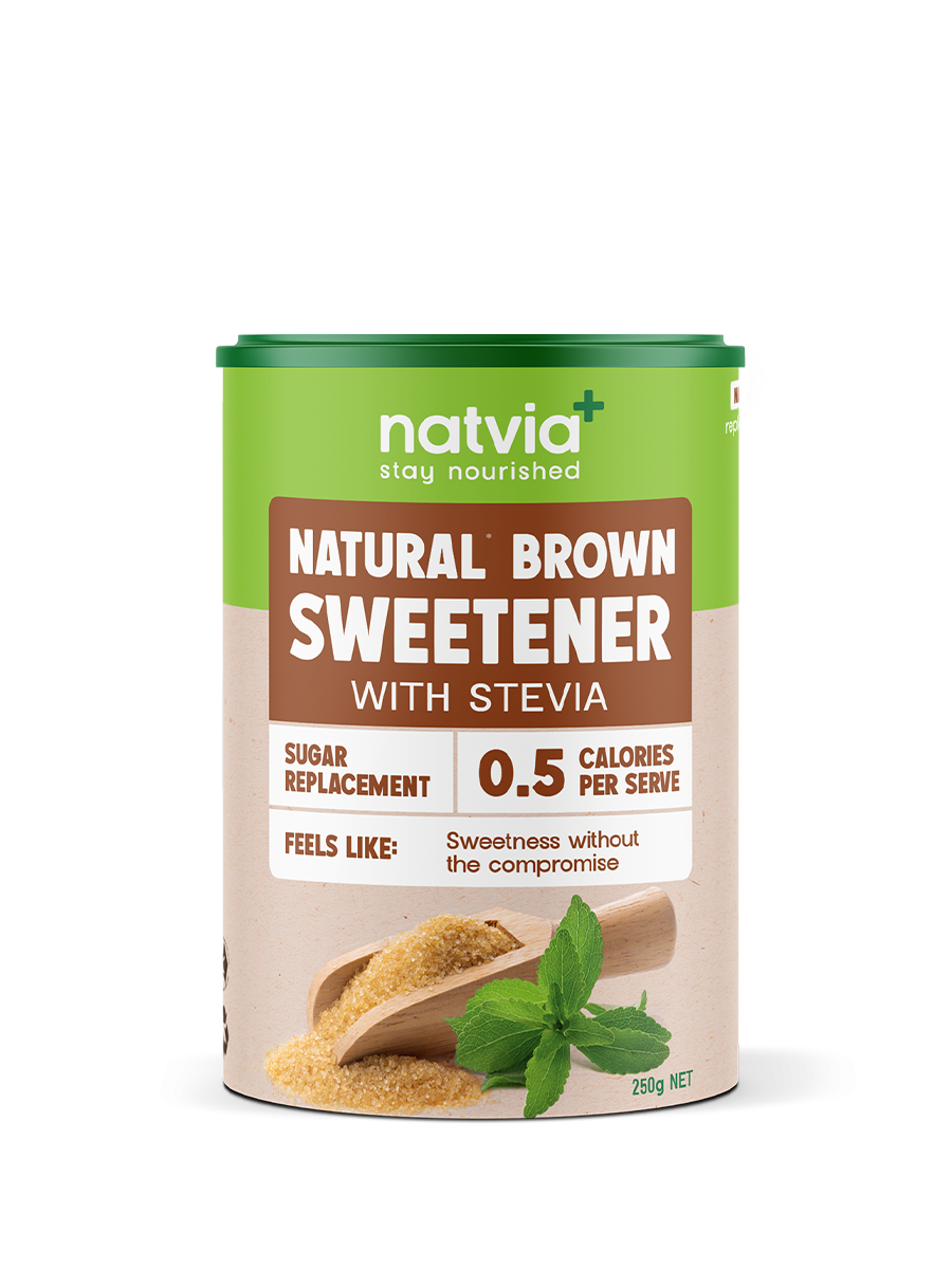 Natvia Natural Brown Sweetener Canister 250g
