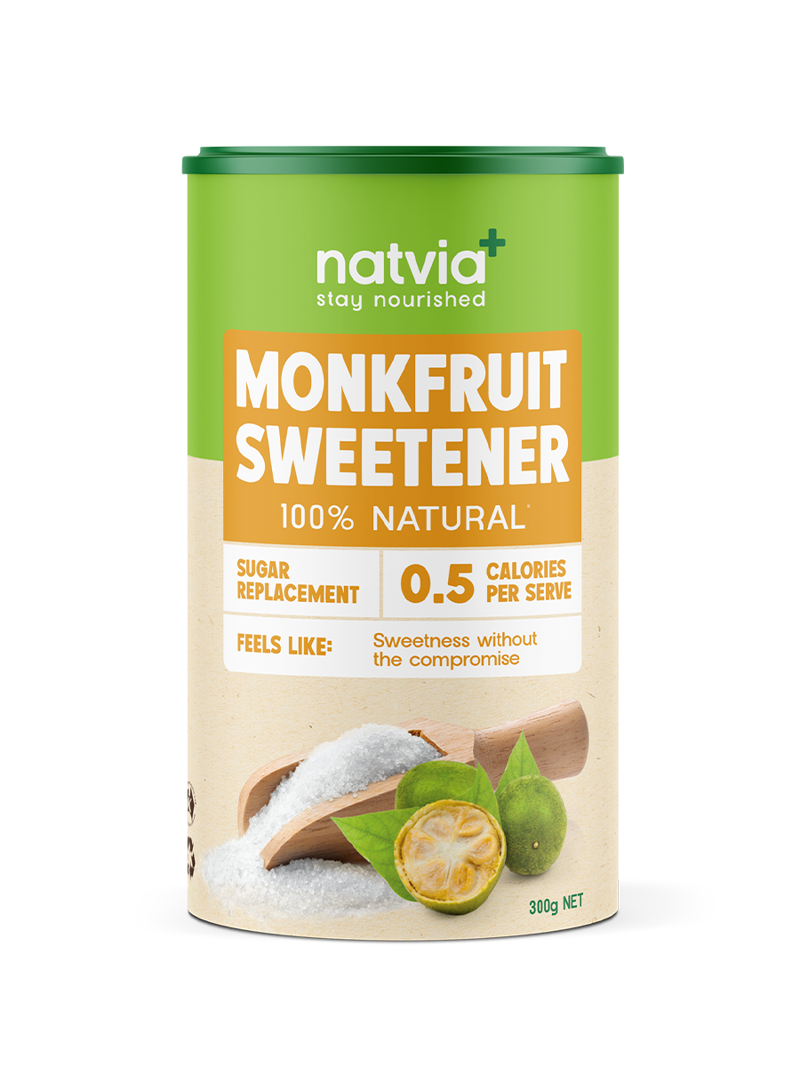Natvia Natural Sweetener Monk Fruit Canister 200g