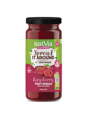 Natvia Raspberry Fruit Spread 240g Front Face