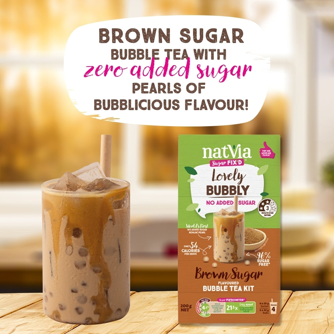 Natvia Brown Sugar Flavour Bubble Tea 200g