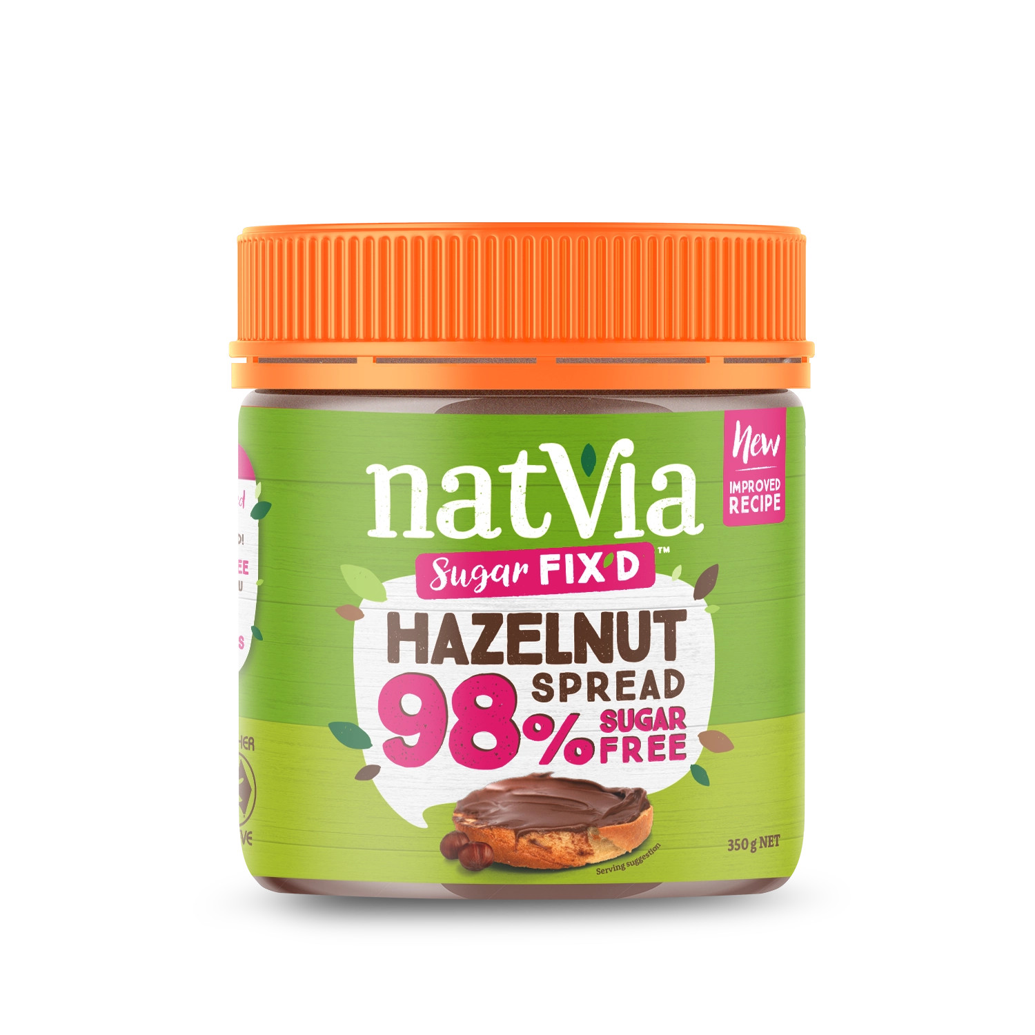 Natvia Hazelnut Spread 350g Front Face