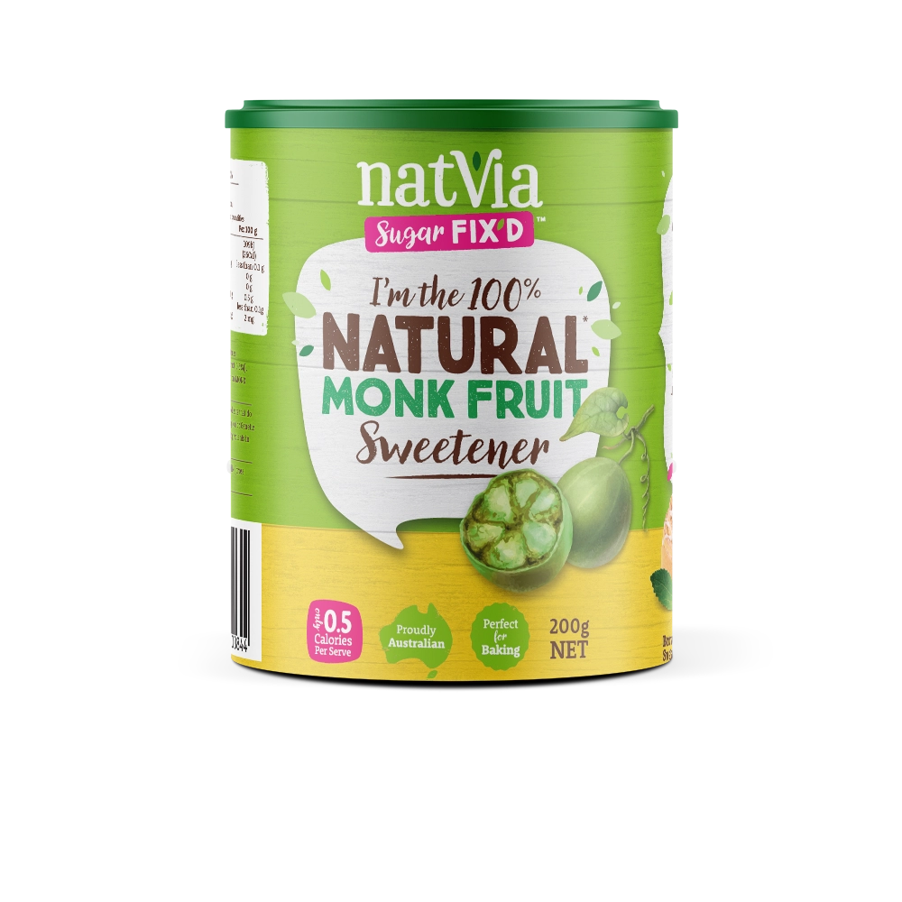 Natvia Monk Fruit Sweetener 200g Front Face