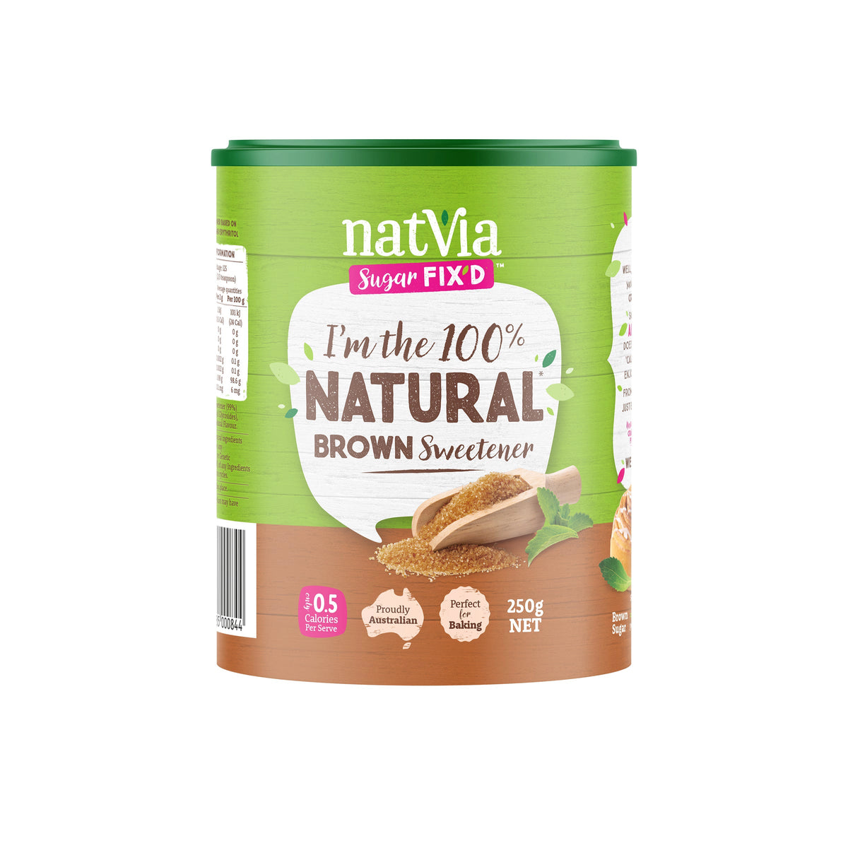 Natvia Natural Brown Sweetener 250g | 100% Natural Sweetener | Natvia ...