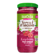 Natvia Raspberry Fruit Spread 240g Front Face