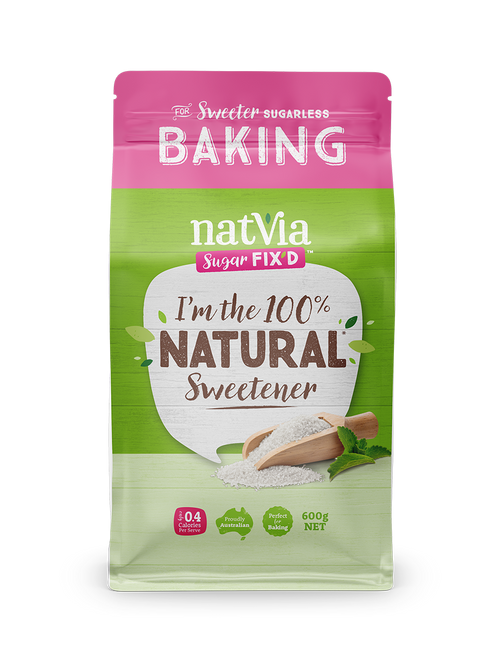 Natvia Sweetener Baking Pouch 600g Front Face