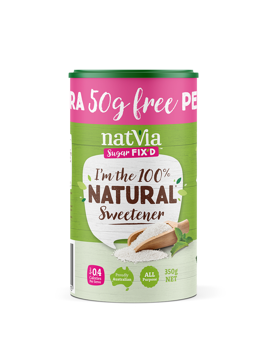Natvia Sweetener Canister 350g Front Face