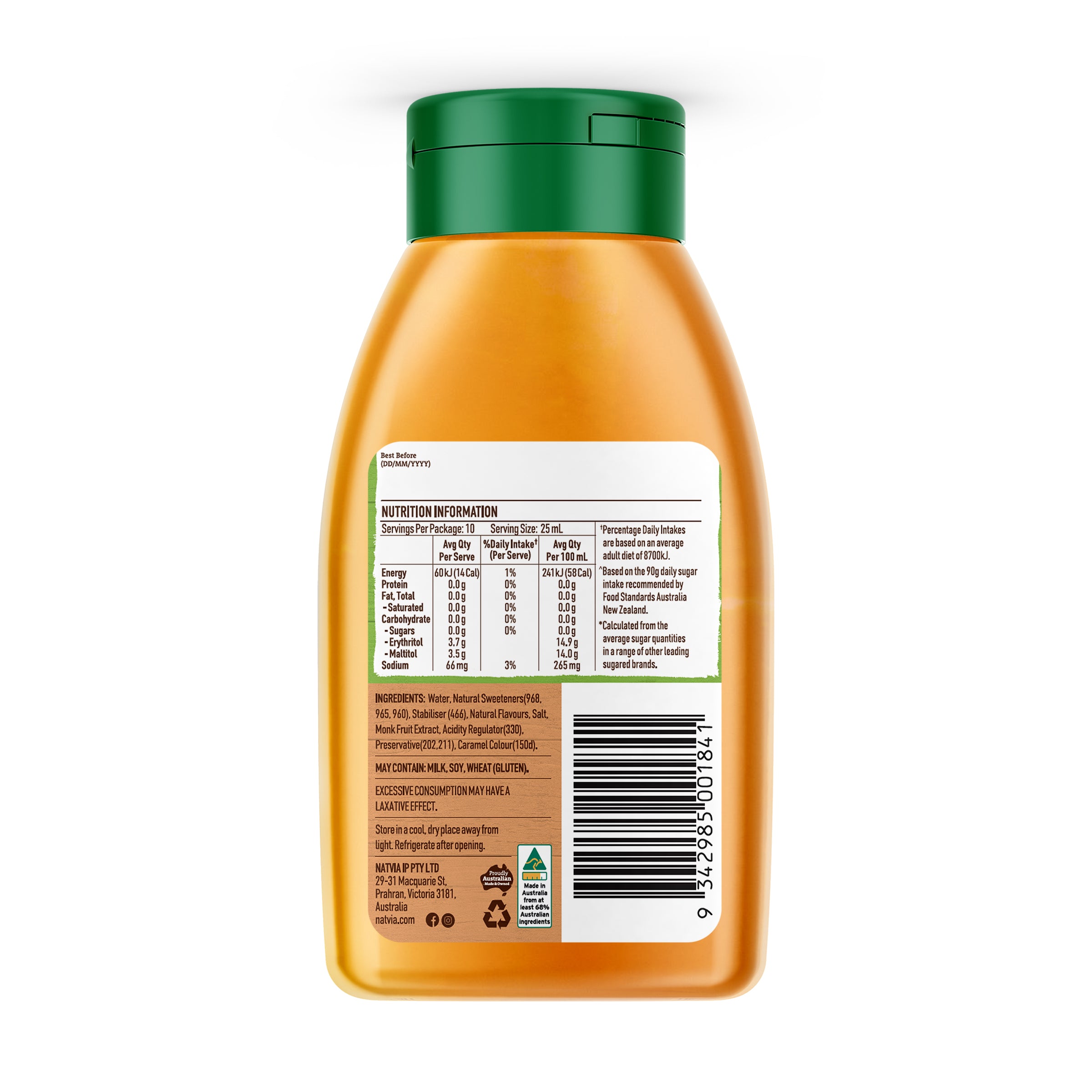 Natvia Maple Syrup Squeeze Bottle Natvia Online Store